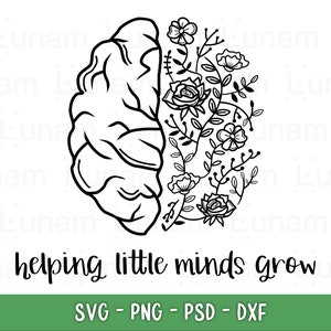 Aider les petits esprits à grandir svg png, svg de fleurs sauvages, professeur svg, professeur disant svg, professeur grandir svg, professeur vie Svg, fichiers svg pour Cricu