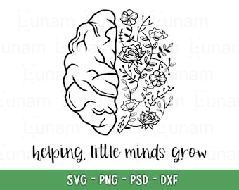 Helping Little Minds Grow svg png, Wildflowers svg, Teacher svg, Teacher saying svg, Teacher grow svg, Teacher Life Svg, svg files for Cricu