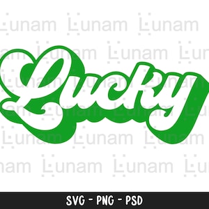 Lucky SVG file, St Patricks Day svg, Shamrock svg design, St Patricks Svg