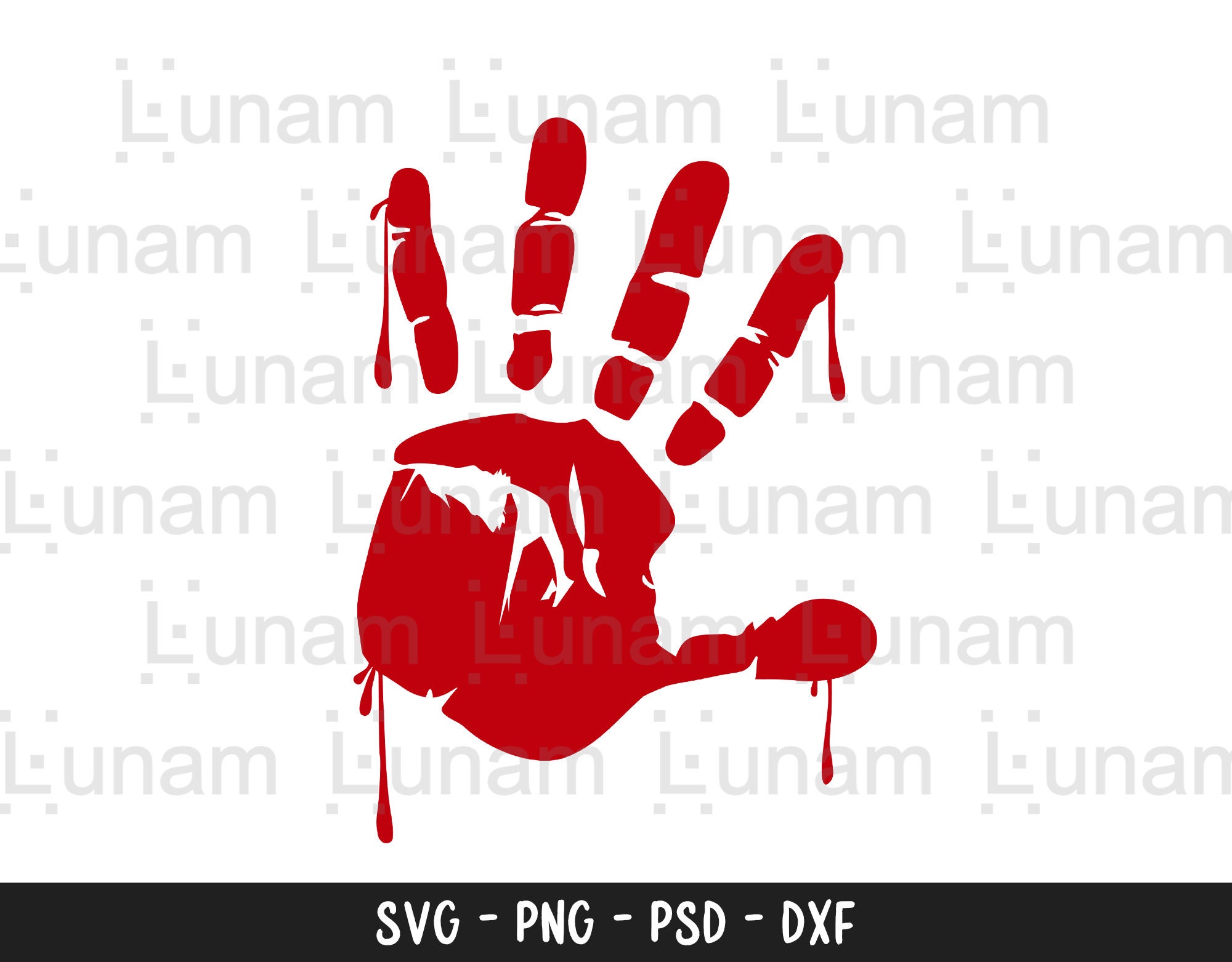 Bloody Hand Print Svg, Bloody Handprint Svg, Dripping Blood Handprint ...