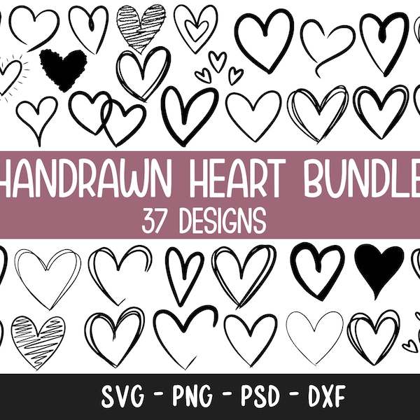 Herz svg Bundle, Herz svg, Hand gezeichnetes Herz svg, Offenes Herz svg, Gekritzel-Herz svg, Skizzen-Herz svg