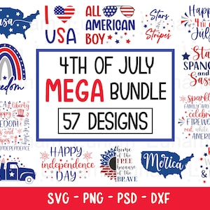 4. Juli SVG Bundle, 4. Juli SVG, vierter Juli svg, Amerika svg, USA Flagge svg, patriotisch svg, Unabhängigkeitstag, svg-Dateien für Cricut