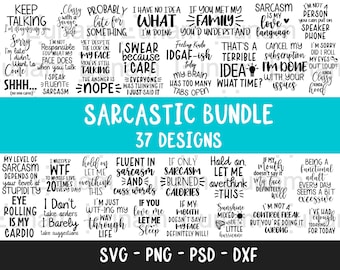 Sarcastic Svg Bundle, Sarcasm svg, Sarcastic Svg Files, Funny Svg Bundle, Funny Quotes Svg, Funny sayings svg, Eps Png, Silhouette, Cricut