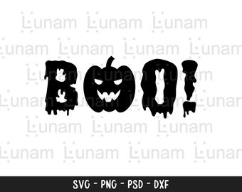 Boo svg, SVG, DXF, PDF, halloween svg, ghost svg, pumpkin svg, kids halloween svg, svg files for cricut, spider svg, halloween svg files