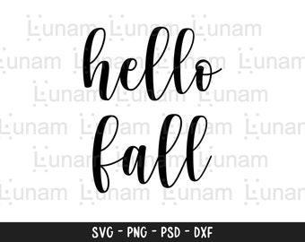 Hello Fall Svg, Fall svg, Fall Door Sign svg, Fall leaves svg, Halloween svg, Hello Fall Png, Thanksgiving svg, Cricut, Silhouette,Glowforge