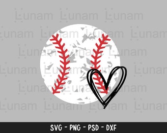 Grunge Baseball Heart Svg, Distressed Baseball Svg, Grunge Baseball Cut File, Baseball Svg, Baseball Cut File, Grunge Baseball Cut File