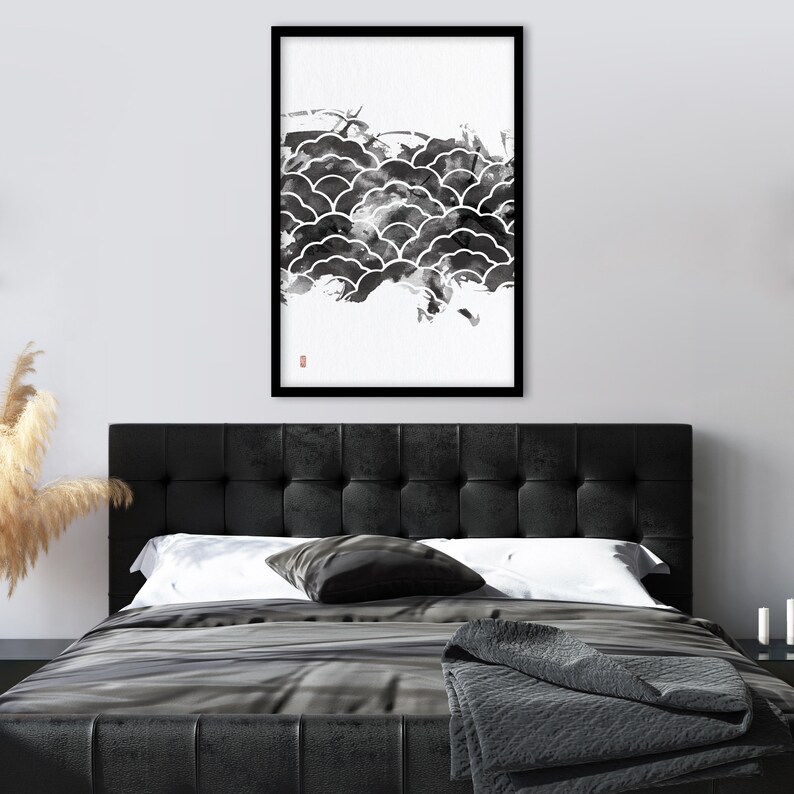 Large Minimalist Art Abstract Artwork Digital Art Abstract Art Japanese Minimal Art Wall Art Wall Decor Japanese watercolor