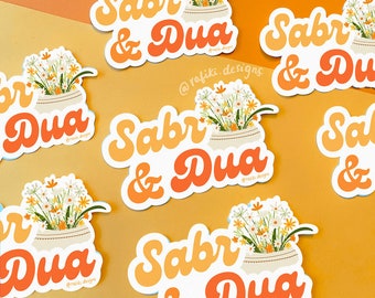 Sabr & Dua | Matte Die Cut Sticker, Islamic Sticker, Laptop Sticker, Waterproof, Vinyl Sticker, Weatherproof