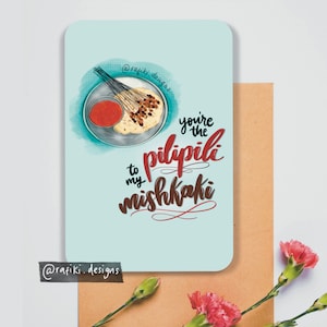 Du bist der Pilipili meiner Mishkaki Postkarte | Tansanische Karte, Swahili, Kenia, Bester Freund, Liebe, lustig, afrikanisch, Kiswahili, Dankbarkeit