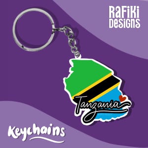 Porte-clés | Tanzanien, Drôle, Swahili, Souvenirs, Kenya, Amour, Africain, Kiswahili, Gratitude
