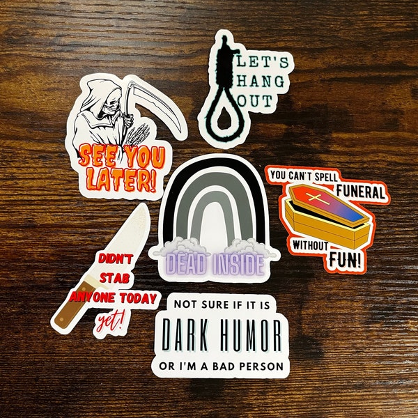 Dark Humor Themed Stickers