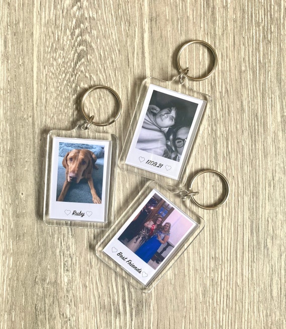 Polaroid picture shop keychain