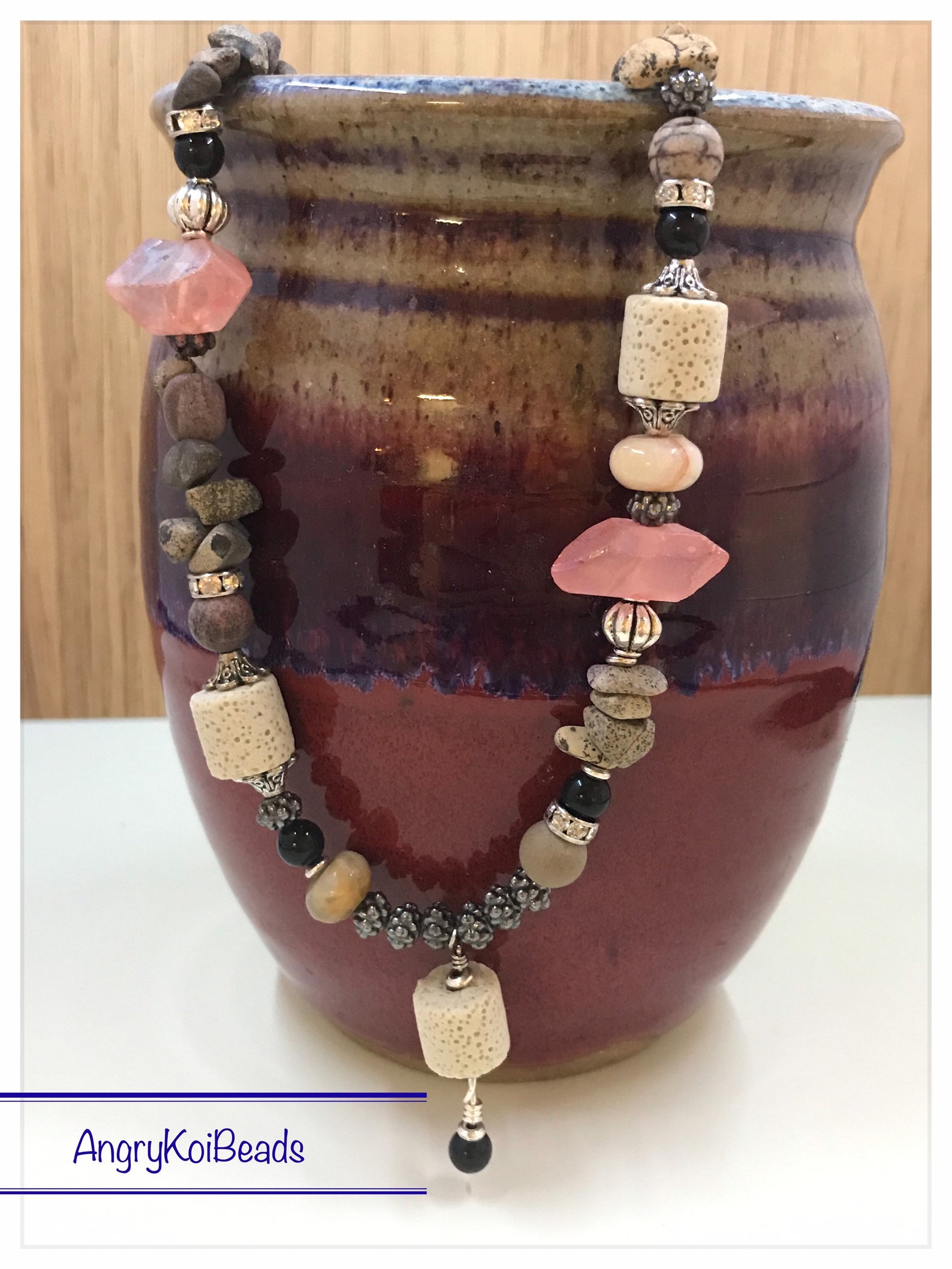 The Jasmine Stone Necklace Etsy