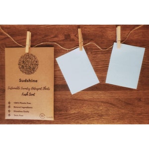 Laundry Detergent Sheets, 60 Loads, Plastic Free Laundry Detergent, Laundry Sheets, Sustainable Laundry, Detergent