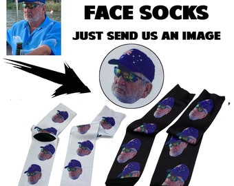 Personalised Face Socks - Novelty Funny custom sock photo text Birthday Gift Gifts Present - FREE SHIPPING