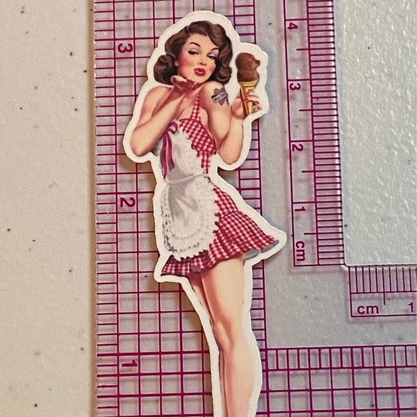 Vintage pinup!  3” sticker