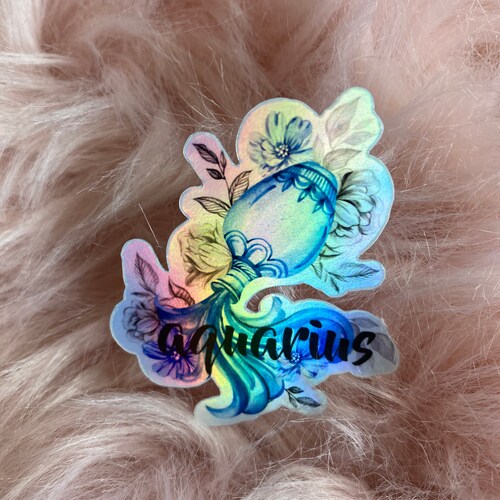 Libra Sticker Zodiac Sticker Floral Libra Sticker Stickers - Etsy