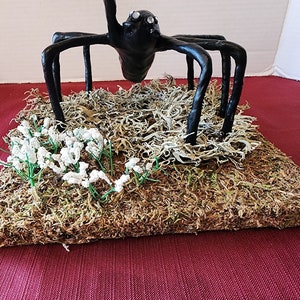 Creepy Cute Spider Sculpture Tabletop Arachnid Artwork Faux Plant Gift For Spooky Sweet Couples Birthday Anniversary Friendship Apology image 7