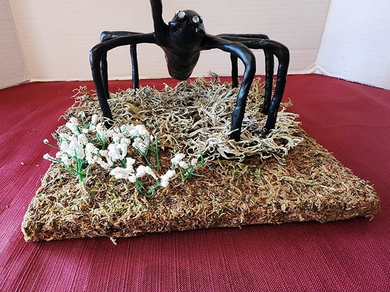 Creepy Cute Spider Sculpture Tabletop Arachnid Artwork Faux Plant Gift For Spooky Sweet Couples Birthday Anniversary Friendship Apology image 7