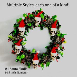 Gothic Wreaths For Christmas Holiday Halloween Everyday, Interior & Exterior home Accents, Unique Handmade Creepy Cute Door And Wall Decor