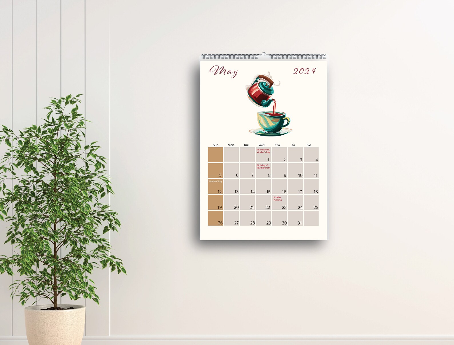Indian Calender 2024 With All Festivals and Holidays, Printable