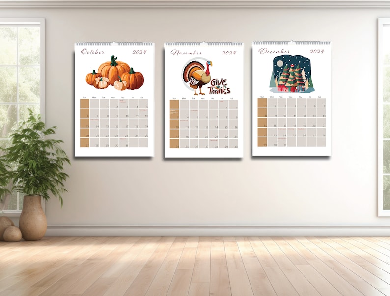 Calendar 2024, Printable Calendar 2024 With USA Holiday Dates, Wall