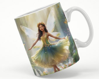 Charming Fairy Design Mug - Perfect for Hot Drinks