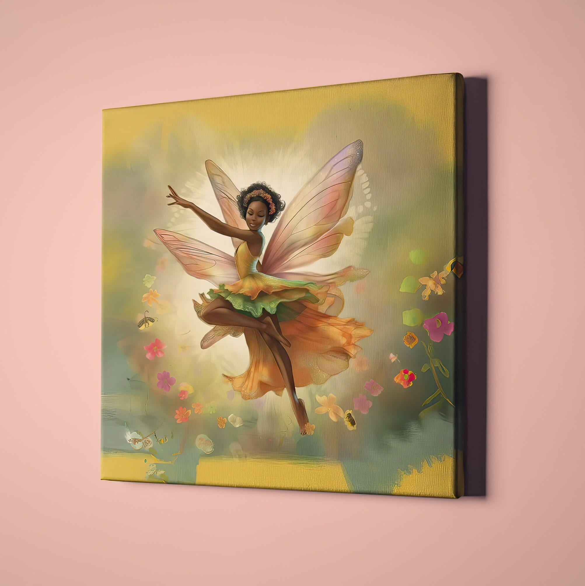 Enchanting Fairy Wonderland Wall Art Magical Canvas for Girls' Room