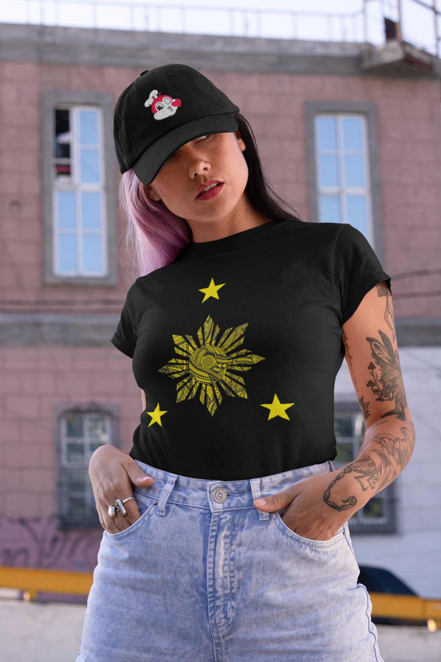 Filipino Sun and Starts Tribal Tattoo Design Unisex Short - Etsy Finland