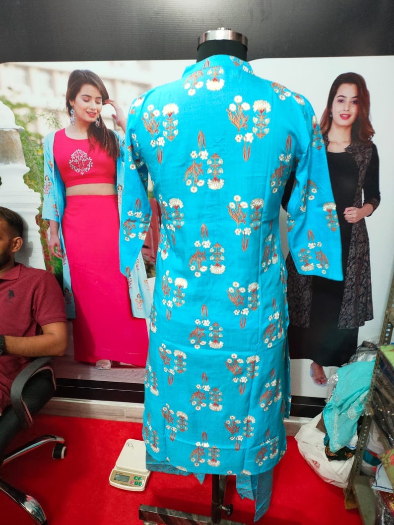 Gift For Her Plazzo With Kurti Reyon Suits Kurti With Plazzo Reyon Kurti With Plazzo Set Womens Dress Reyon Dress Plazzo With Kurti