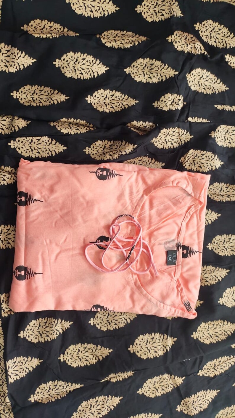 Kurti Casual wear Dress Beautiful Reyon Dori Work On Neck Kurti And Lace Beauti Ful Design Skirt Latest design Reyon Kurti With Skirt