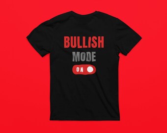 Modo alcista en camiseta unisex, criptomoneda, criptografía, corrida de toros, camisa bitcoin