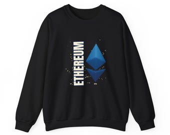 Sudadera unisex con cuello redondo y criptomonedas Ethereum HODL