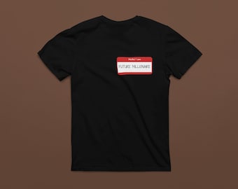 Camiseta "Futuro Millonario": Camiseta de algodón hilado en anillo con mensaje de afirmación