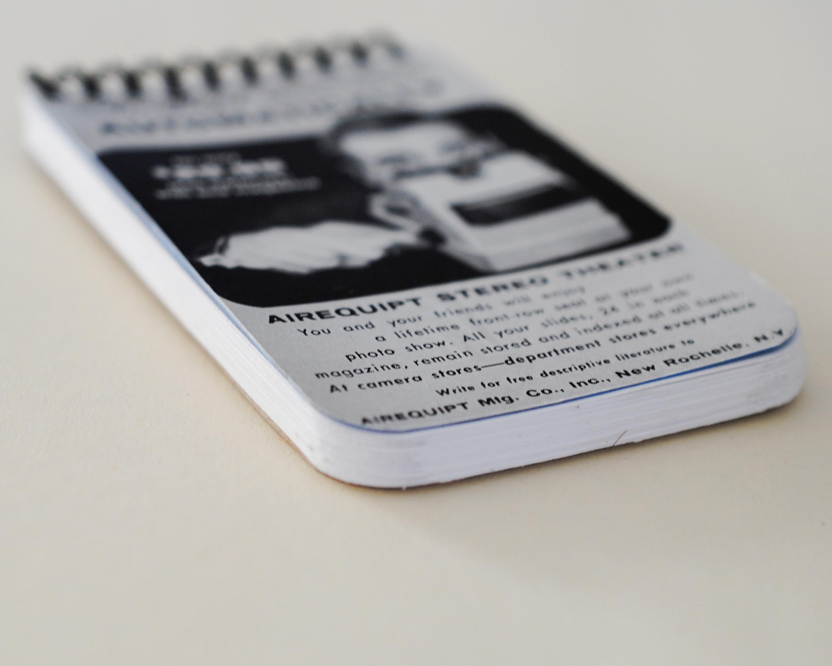 1956 Stereo Theater Ad Notepad Upcycled Vintage Airequipt Magazine ...