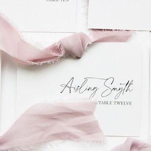 Chiffon Band Gedruckt Hochzeit Tisch Sitzplatz Platzkarten