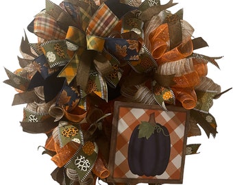 Fall Pumpkin Wreath