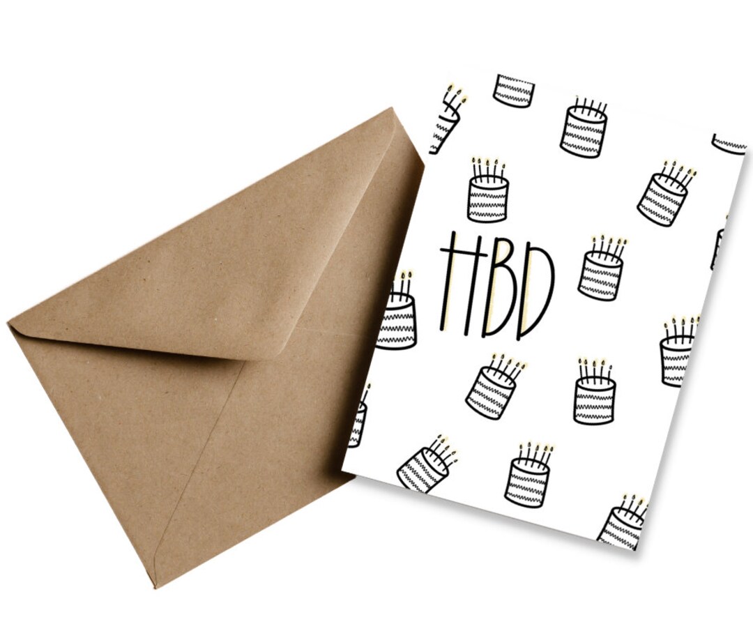 Happy Birthday Card HBD Birthday Cards Happy Day Birthday Stationery