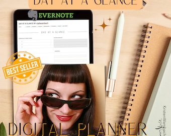 Evernote, Day at a Glance digital minimalist daily planner - BEST SELLER