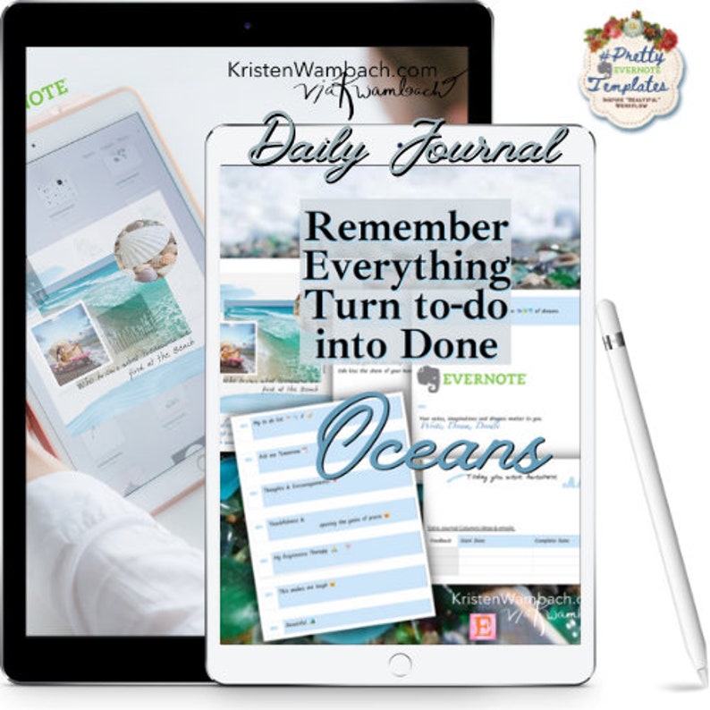 Evernote Daily Journal Template Oceans Etsy Evernote Daily Journal Template Oceans Etsy