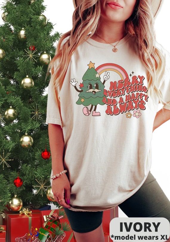 Comfort Colors Retro Christmas Shirt Vintage Merry Christmas - Etsy