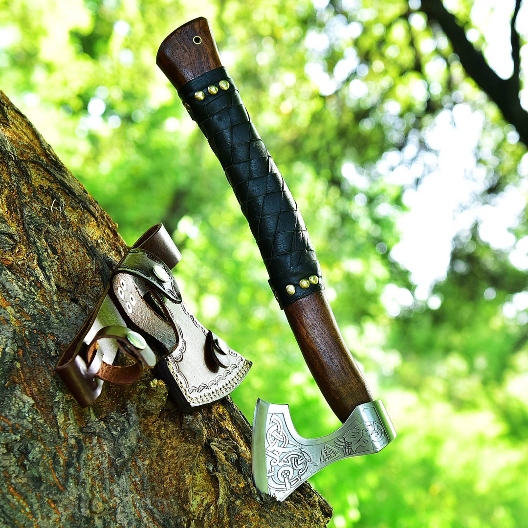Beautiful Gift for Him, Handmade Viking Axe, Custom Norse Axe, Gift for