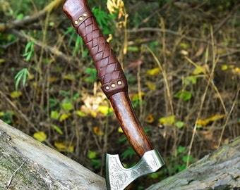 Beautiful Gift for Him, Handmade Viking Axe, Custom Norse Axe, Gift for father, anniversary gift, Celtic Sharp Axe, Nordic Axe, battle Ready