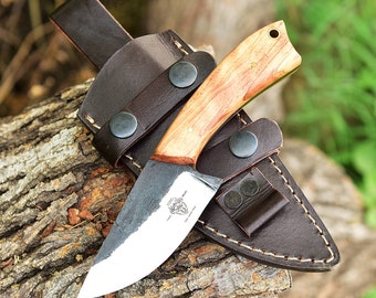 Custom Handmade 1095 High Carbon Steel Skinner Hunting Knife Amazing Gift Olive Wood Handle