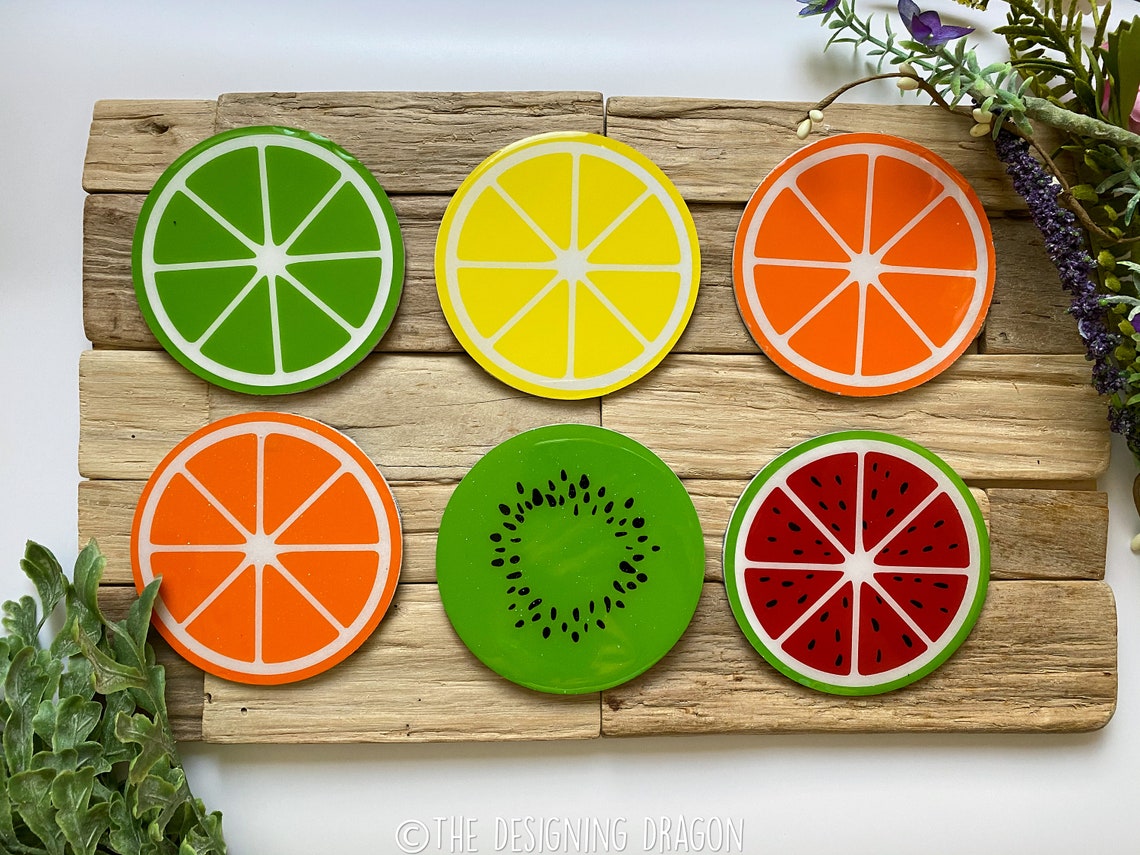 Fruit Coasters Summer Home Dining Decor Gift House Etsy