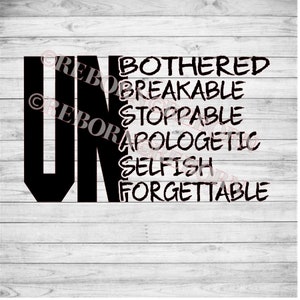 Unbothered SVG, PNG, JPEG