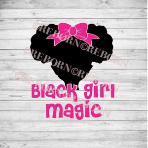 Little Black Girl Magic SVG, PNG, JPEG