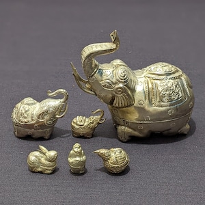 Miniature Cambodian Treasures/Vintage Betel Nut Boxes/20th Century Repoussé Craftsmanship with Khmer Birds and Animals Motifs to Choose From