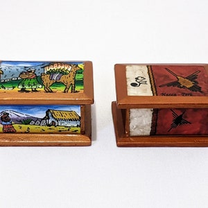 Vintage Peruvian Trinket Box: Hand-Painted Folk Art Lacquered Box