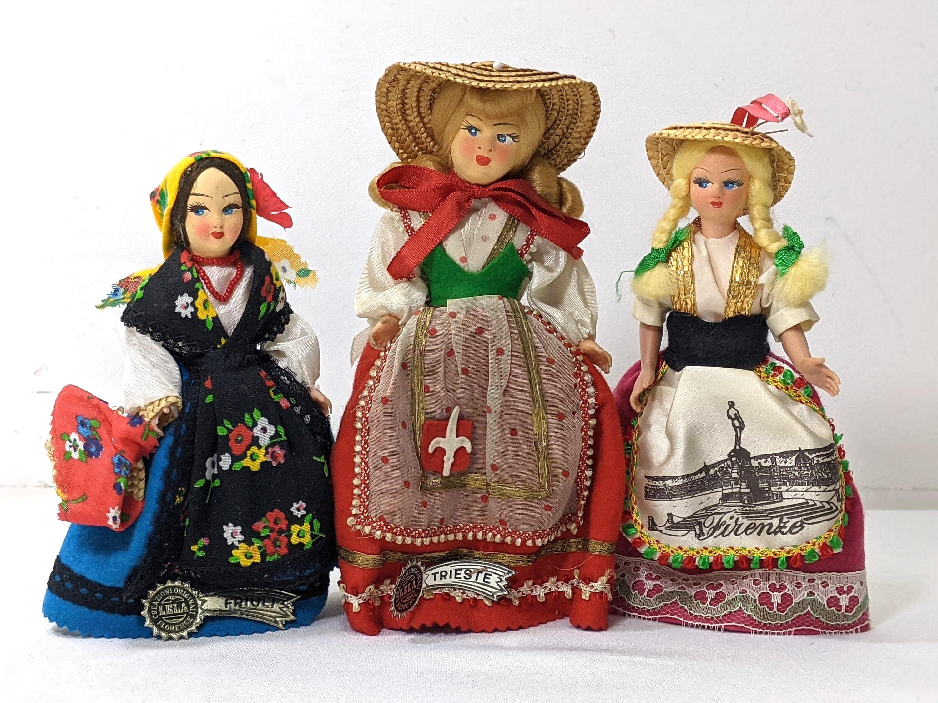 Italian Souvenir Doll, Lela Florence Traditional Dress, Vintage